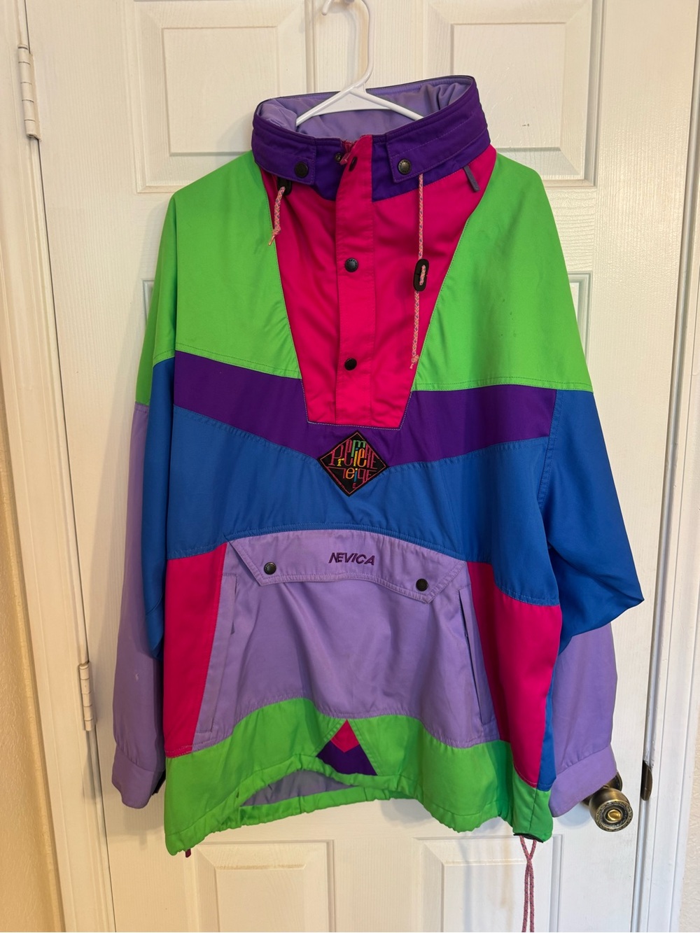 Nevica Men's Multicolor Retro Ski Jacket - Green/Pink/Blue/Purple
